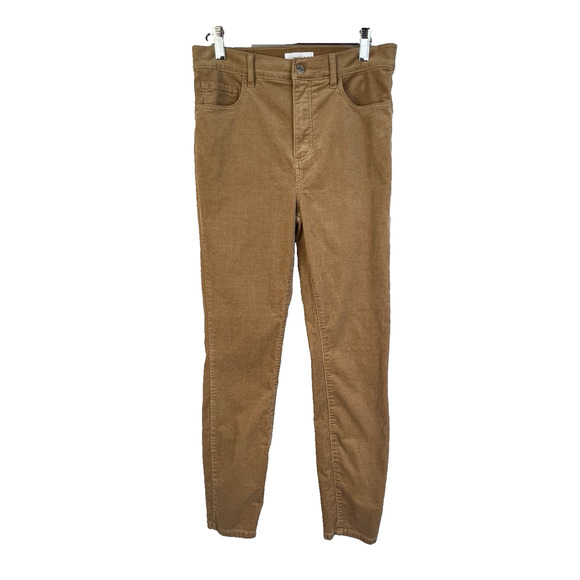 Made and Loved LOFT Corduroy High Waist Skinny Pants Size 4 27 Light Brown GORP - Picture 10 of 10